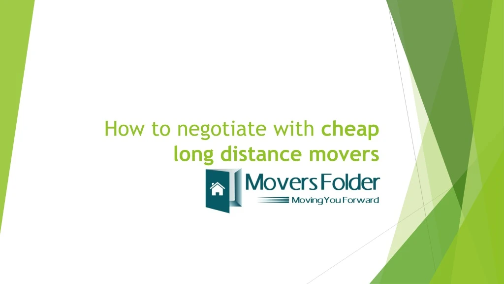 how to negotiate with cheap long distance movers