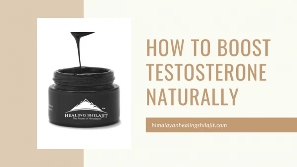 How to boost testosterone levels naturally?