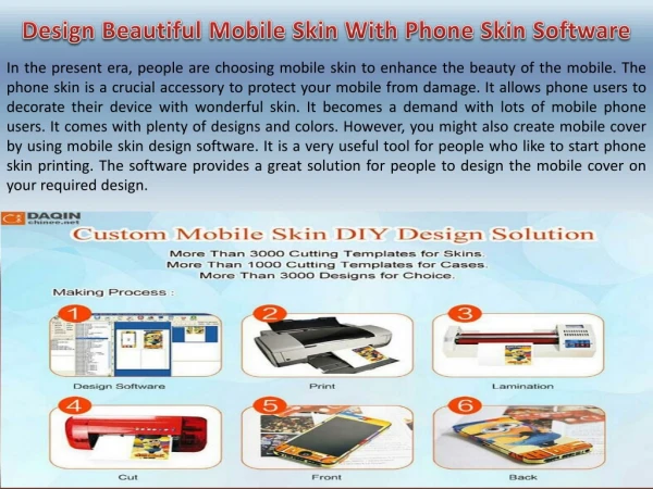 Design beautiful mobile skin with phone skin software