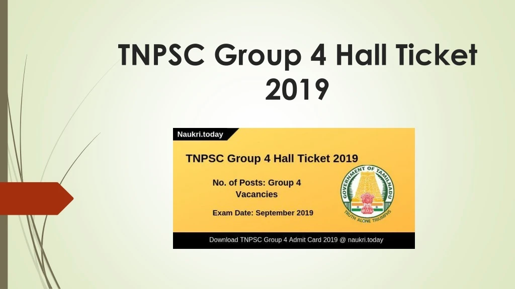 tnpsc group 4 hall ticket 2019
