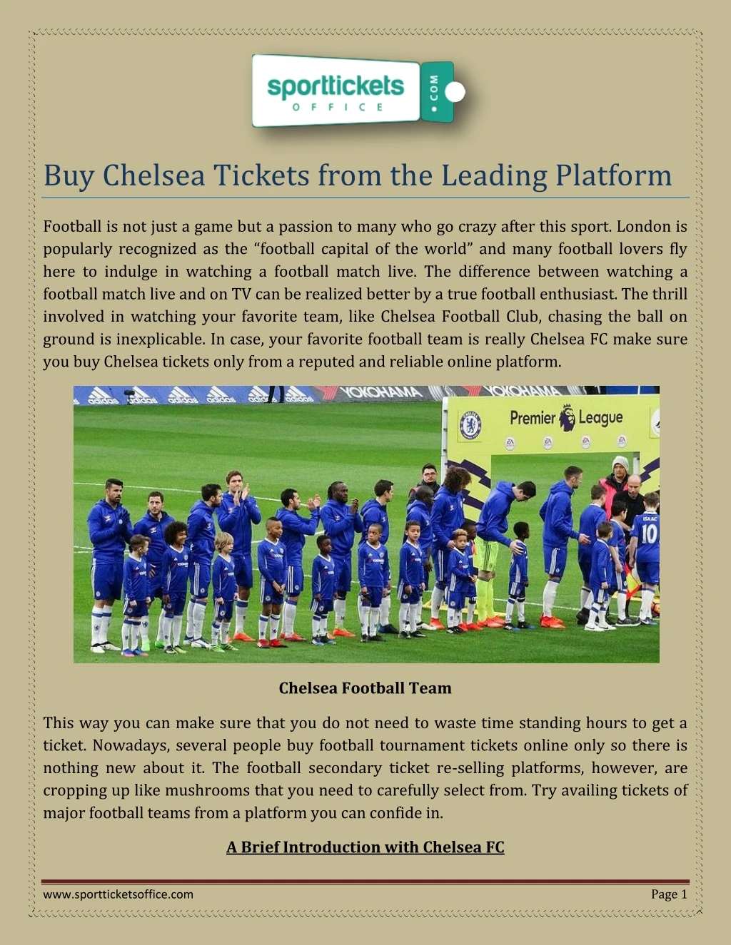 buy chelsea tickets from the leading platform