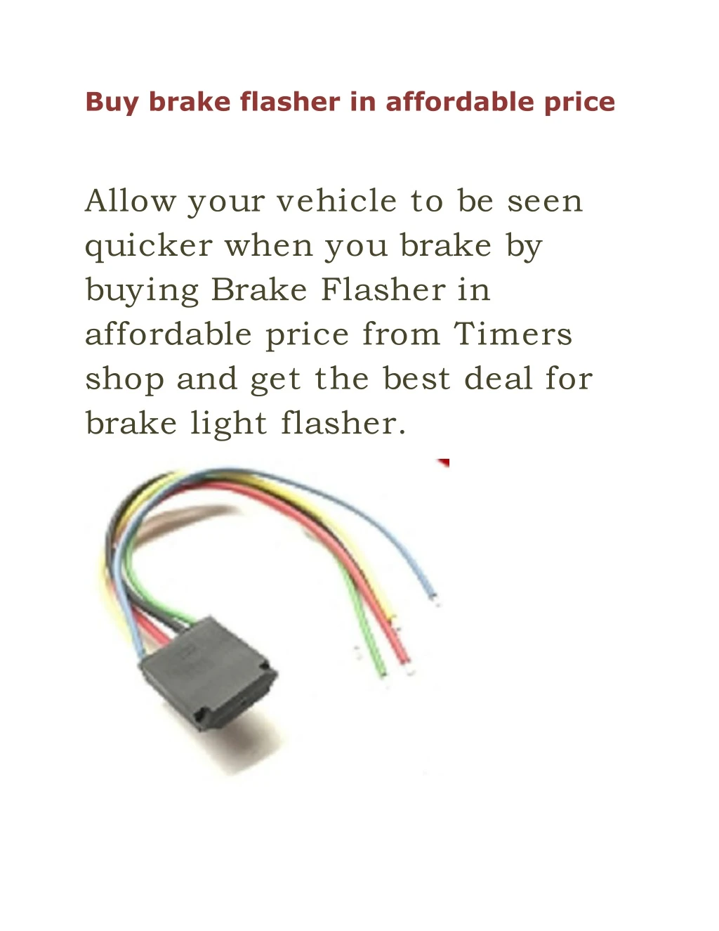 buy brake flasher in affordable price