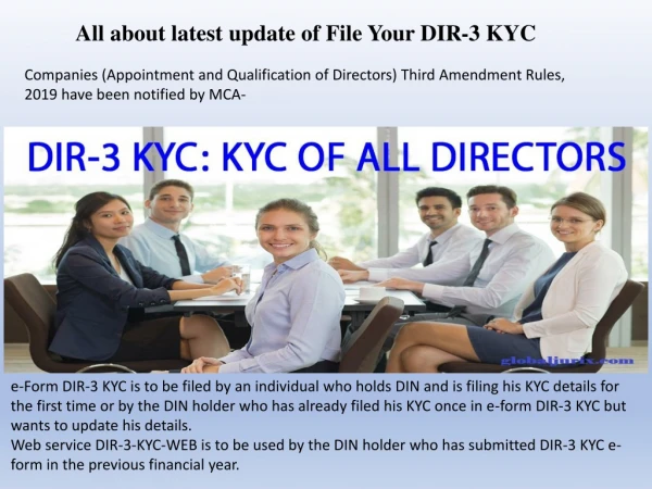 File Your DIR-3 KYC