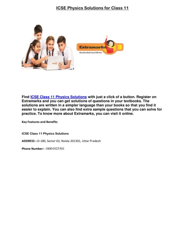 icse physics solutions for class 11