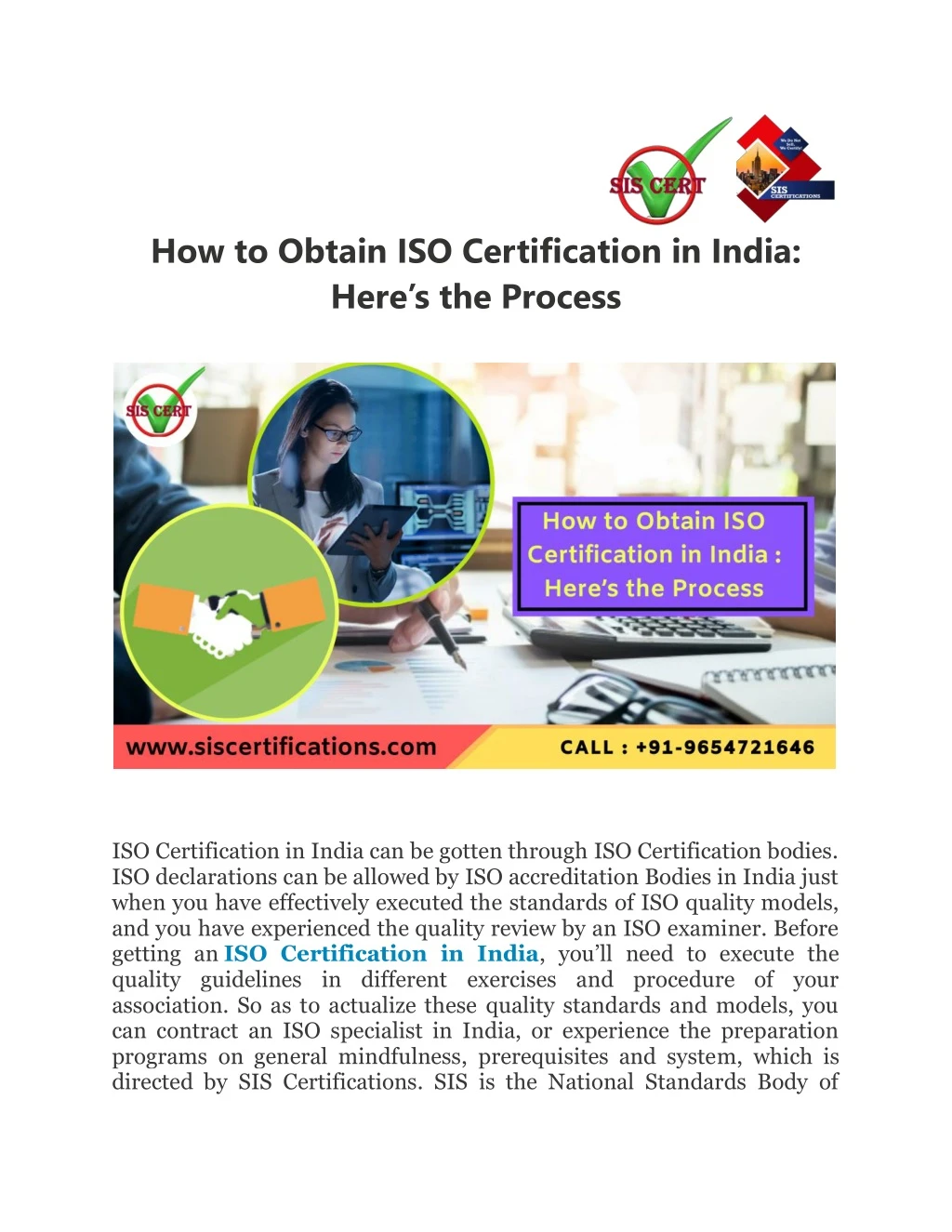 how to obtain iso certification in india here