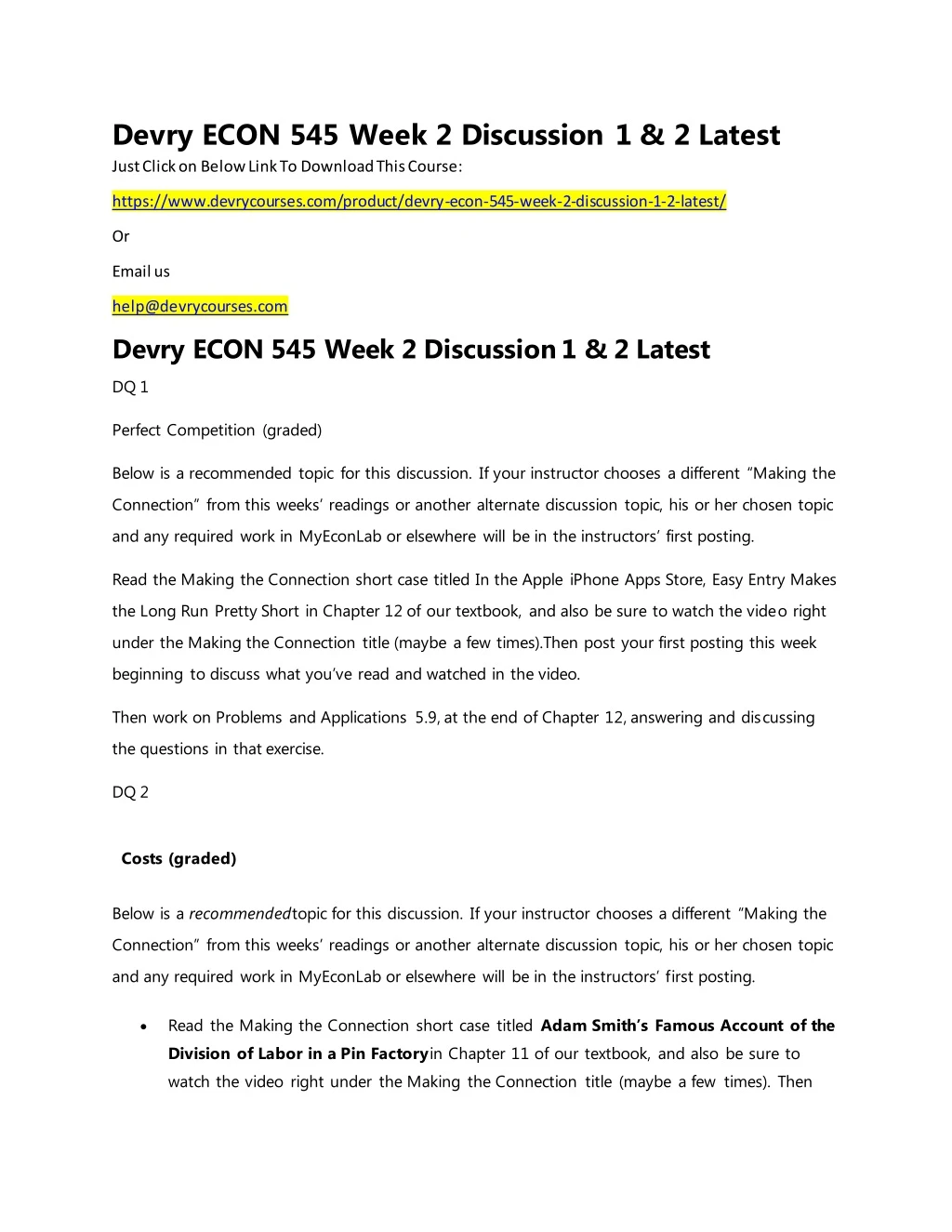 devry econ 545 week 2 discussion 1 2 latest just
