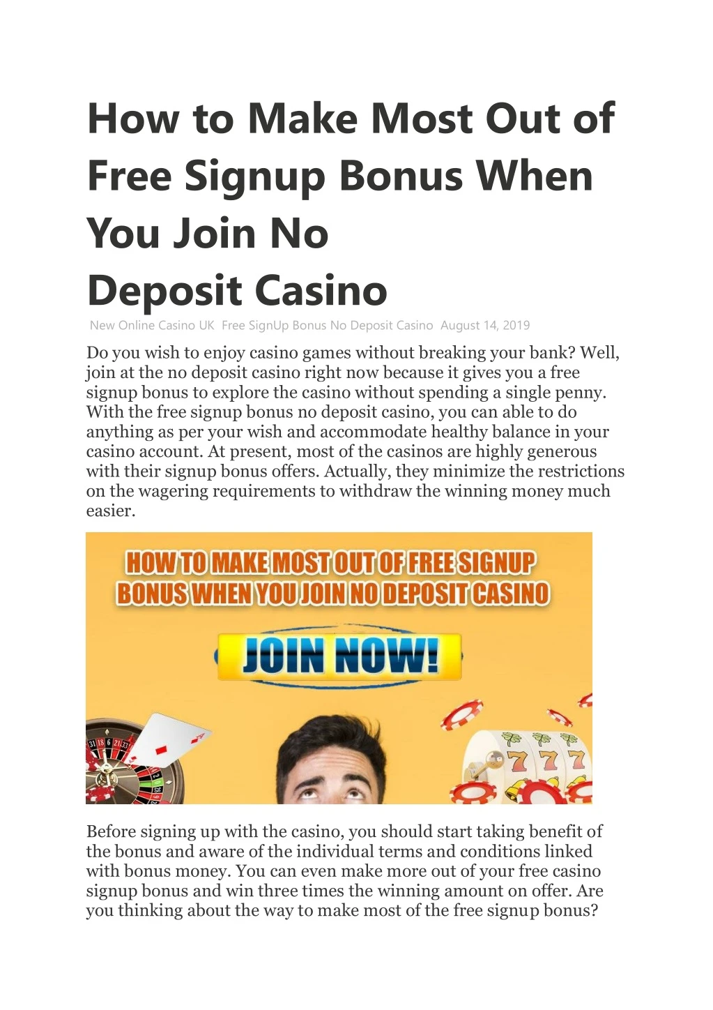 how to make most out of free signup bonus when