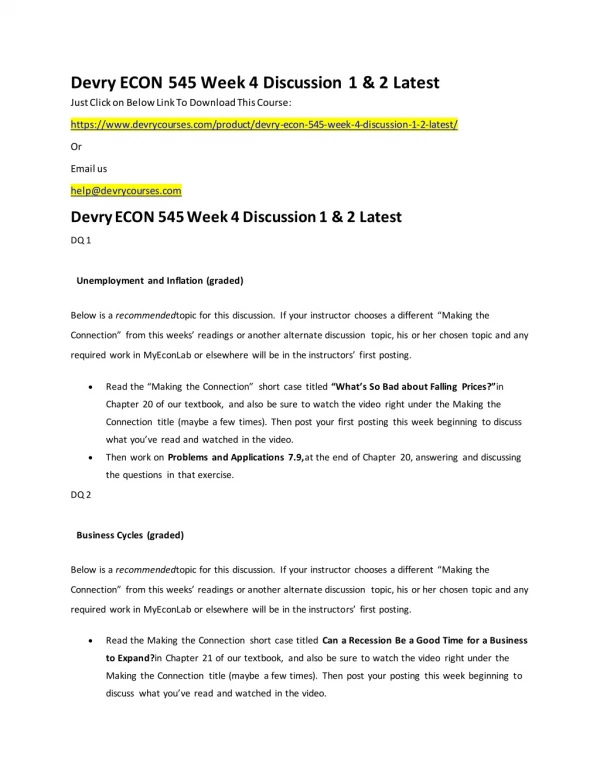 Unemployment and Inflation (graded)