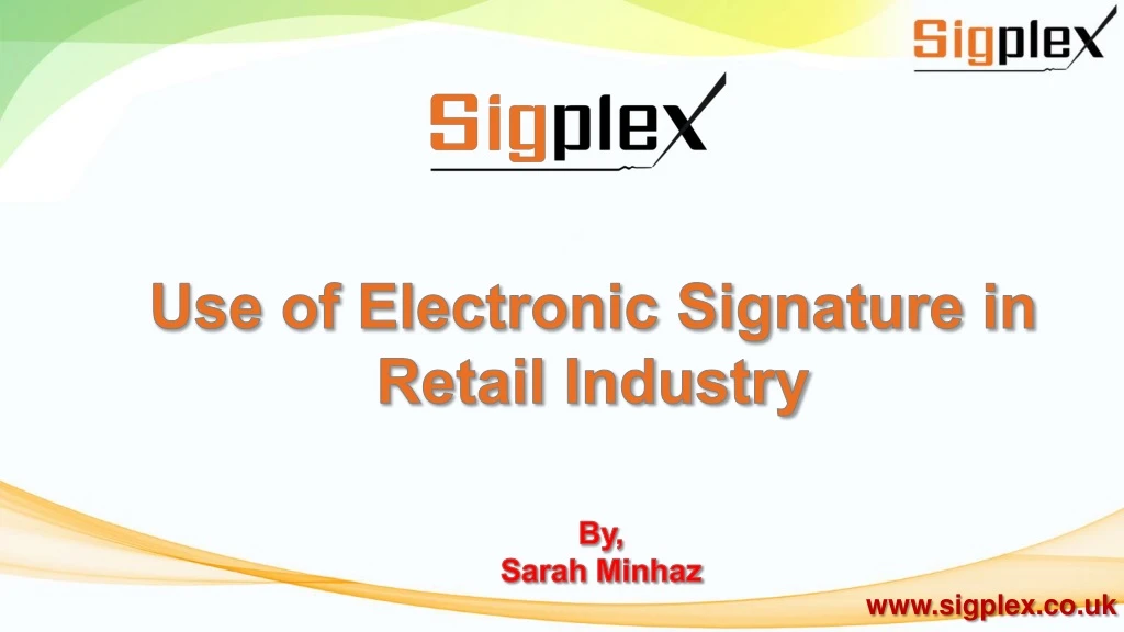 use of electronic signature in retail industry