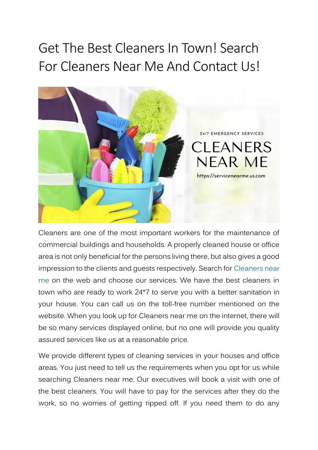 get the best cleaners in town search for cleaners