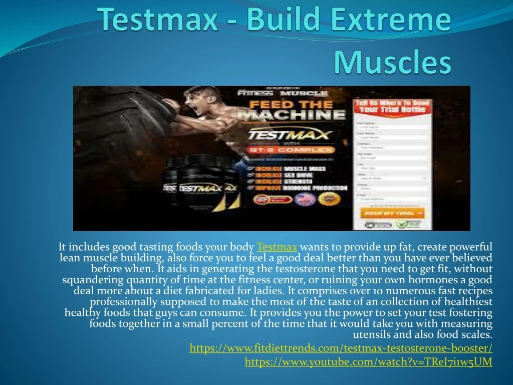 it includes good tasting foods your body testmax