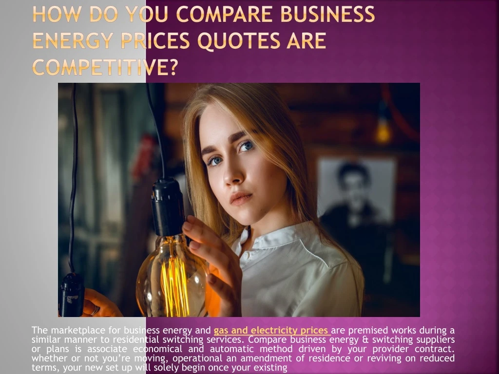 how do you compare business energy prices quotes are competitive
