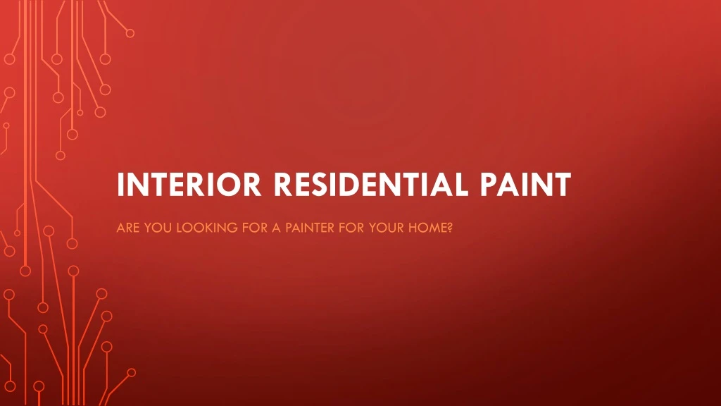 interior residential paint