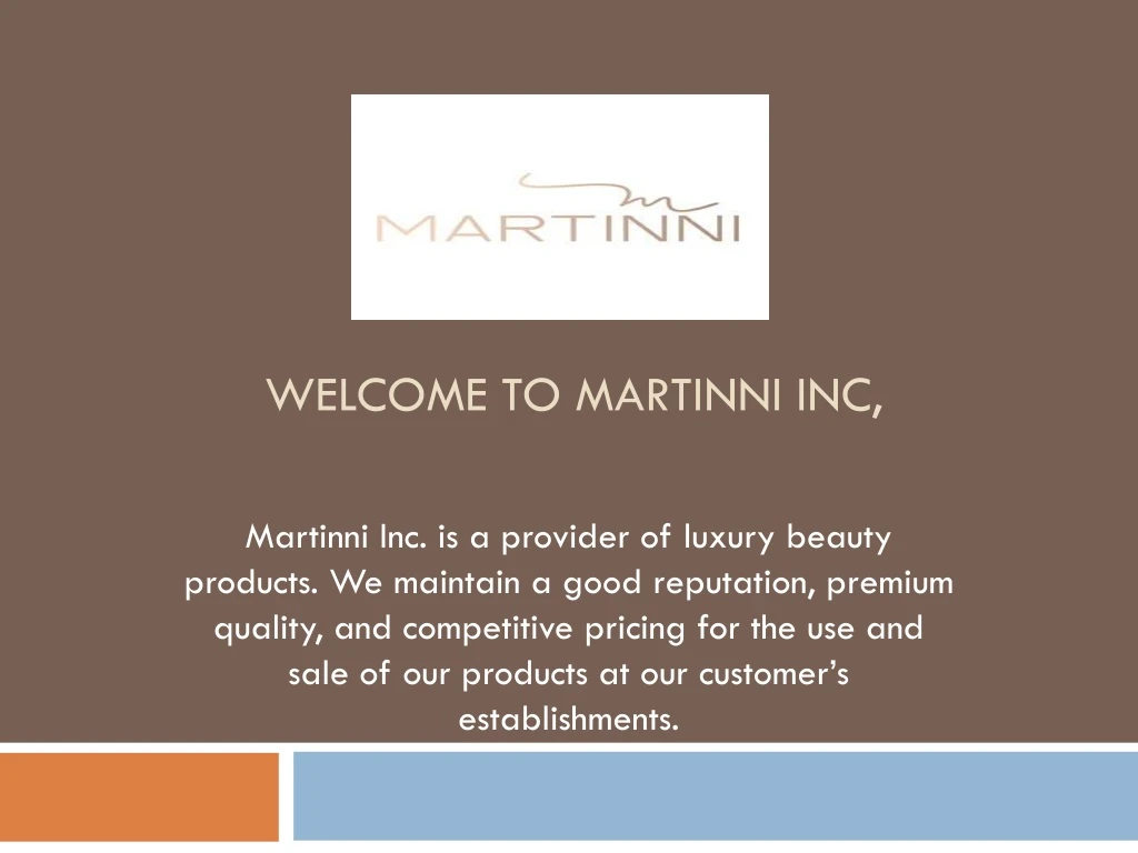 welcome to martinni inc