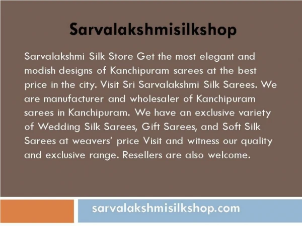 Best silk Sarees shop in Kanchipuram