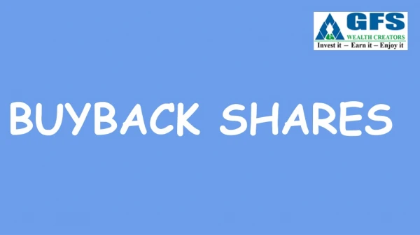 What is Share Buy Back