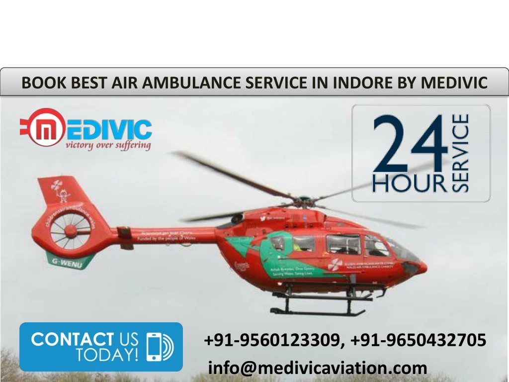 book best air ambulance service in indore