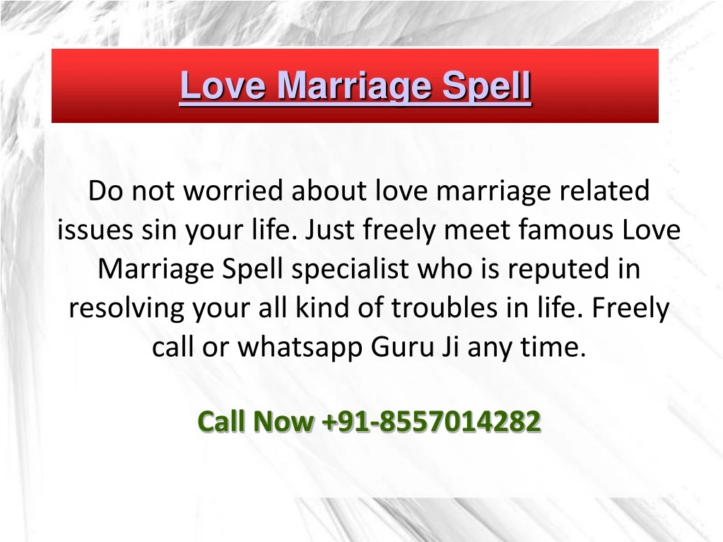 love marriage spell