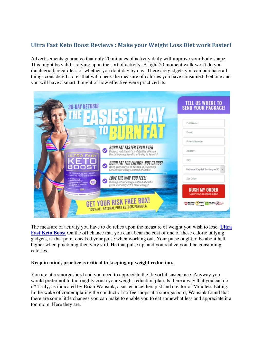 ultra fast keto boost reviews make your weight