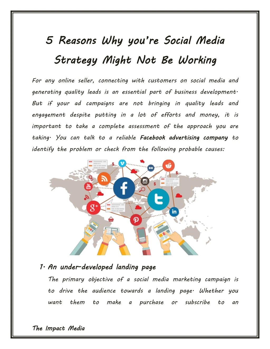 5 reasons why strategy might not be working