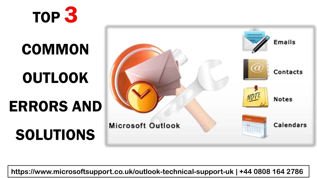 top 3 common outlook errors and solutions