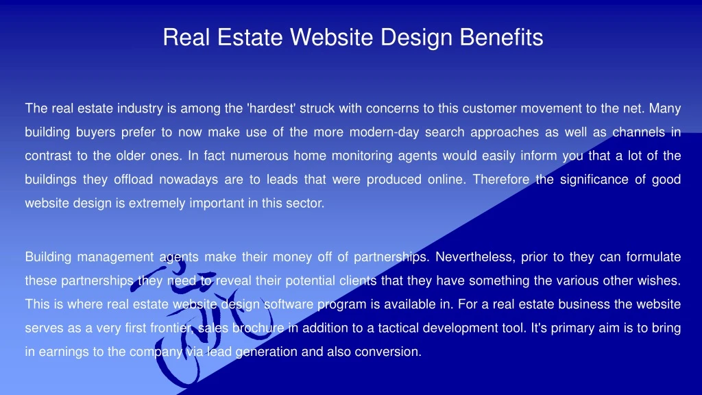 real estate website design benefits