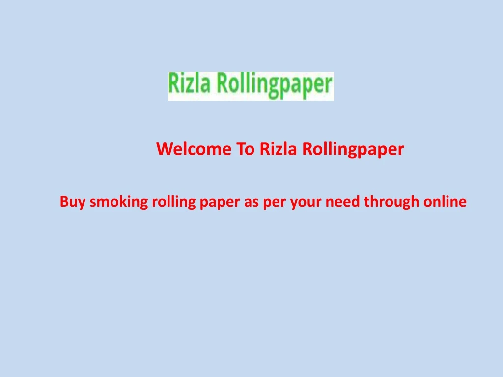 welcome to rizla rollingpaper