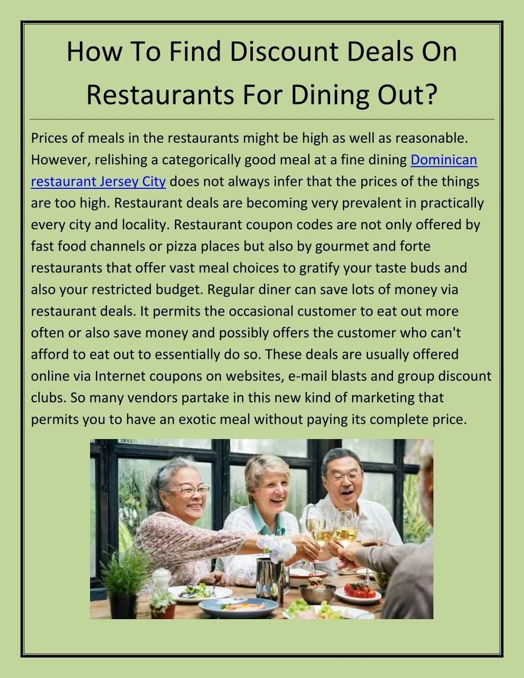 how to find discount deals on restaurants