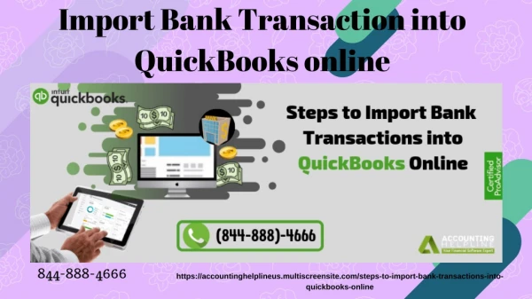 How can import bank transaction into QuickBooks online