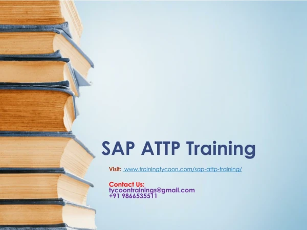 SAP ATTP Training | Best SAP ATTP Online Training in India - TT