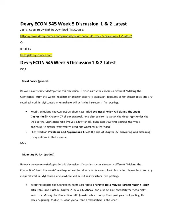 Read the Making the Connection short case titled Did Fiscal Policy Fail during the Great Depression?