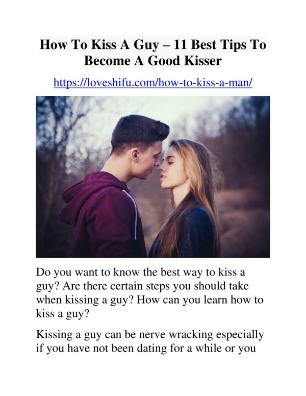 How To Kiss A Man - 11 Tips On How To Kiss Someone Better
