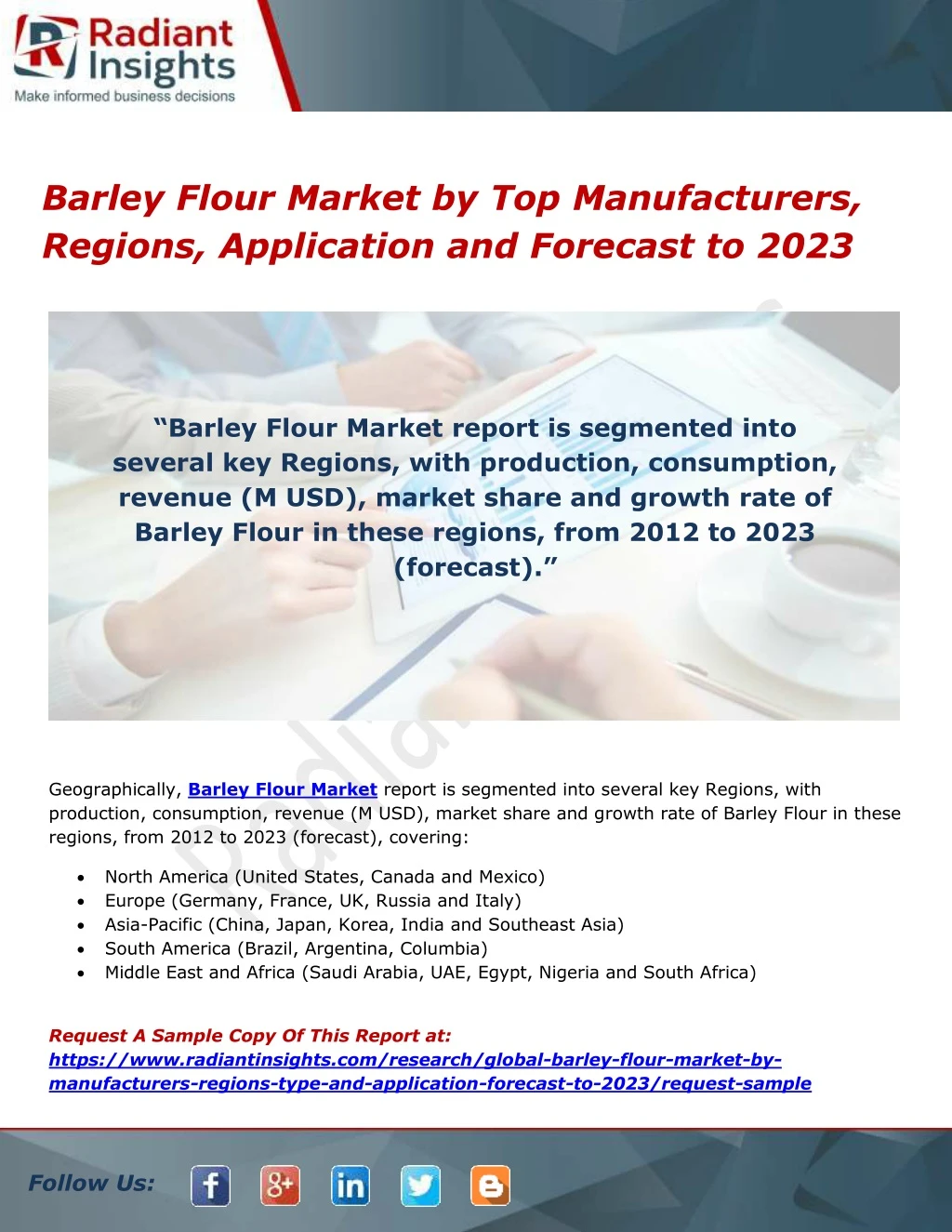 barley flour market by top manufacturers regions
