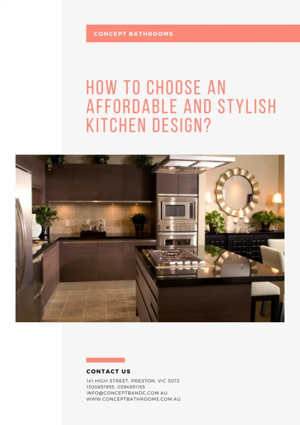 How to Choose an Affordable and Stylish Kitchen Design?