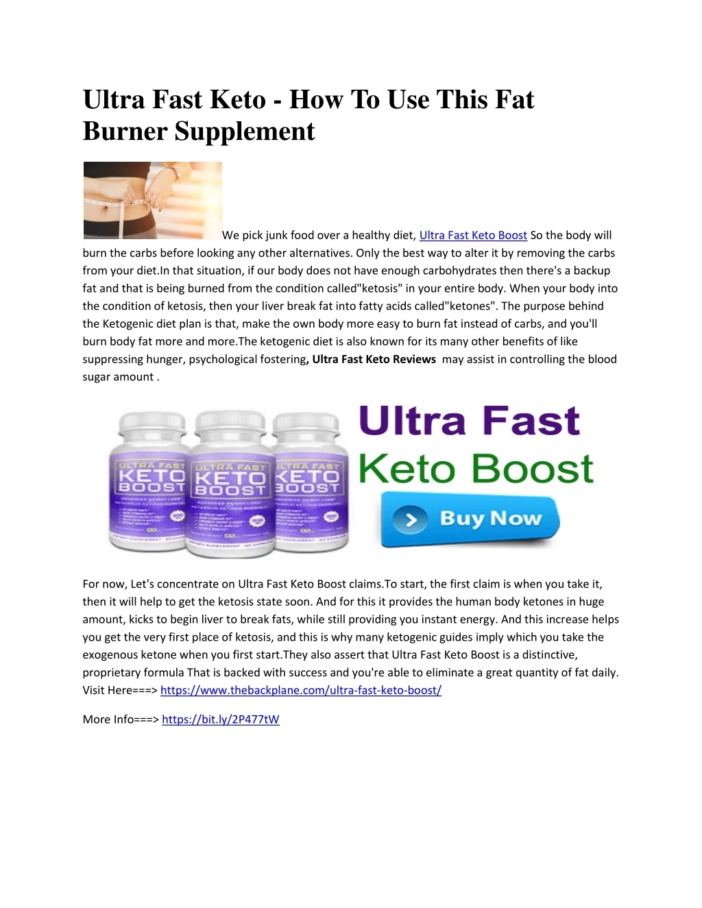 ultra fast keto how to use this fat burner
