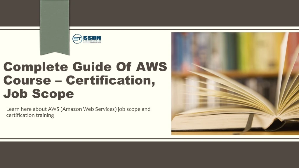 complete guide of aws course certification job scope