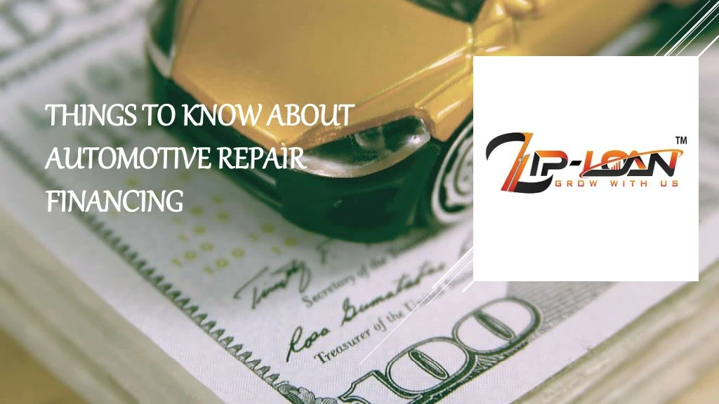 things to know about automotive repair financing