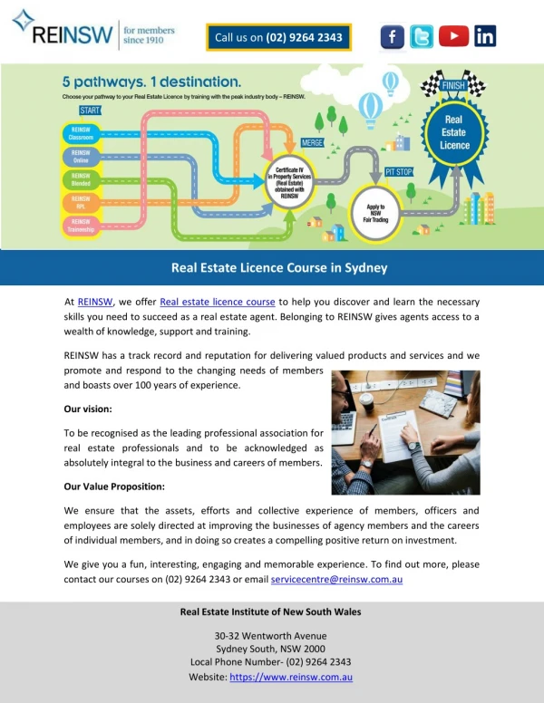 Real Estate Licence Course in Sydney