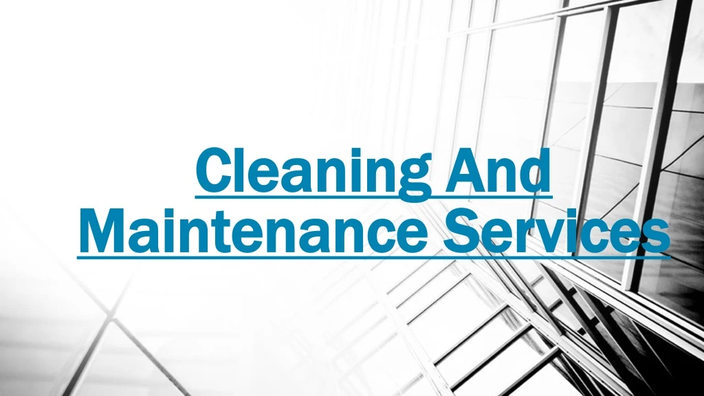 c leaning and maintenance services
