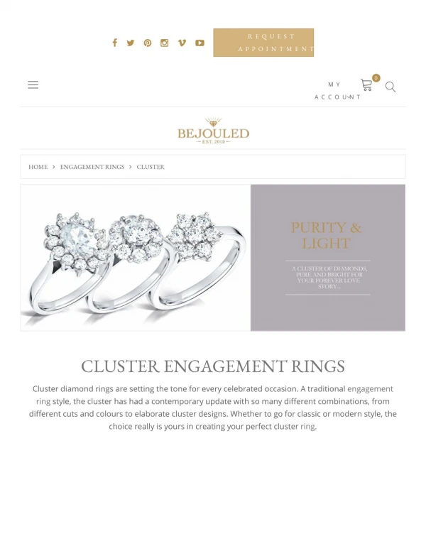Cluster Engagement Rings Glasgow - Bejouled Ltd