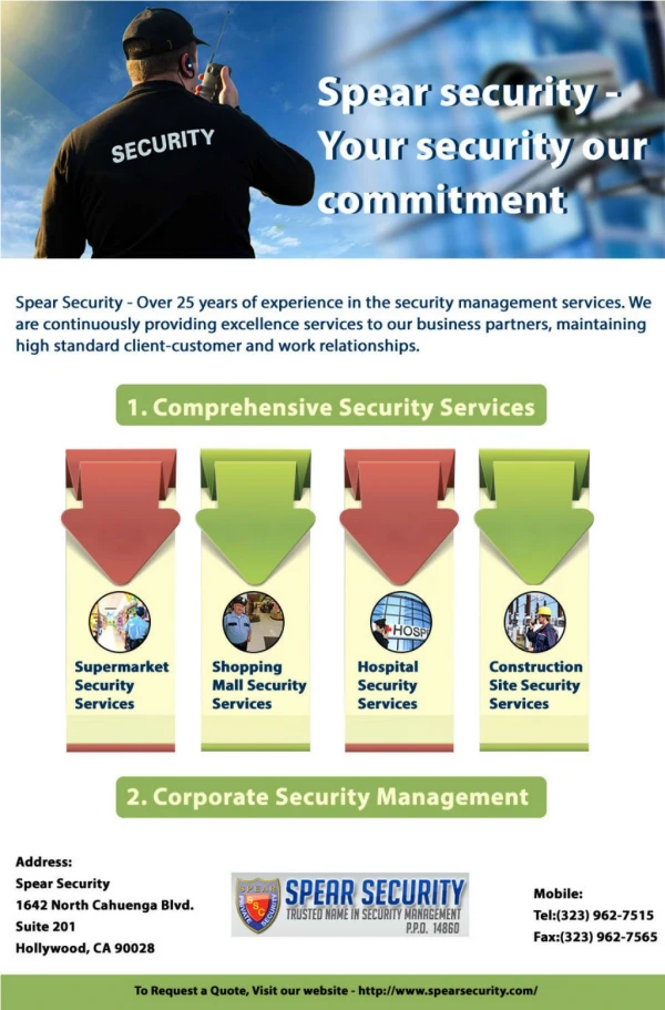 Spear security - Your security our commitment