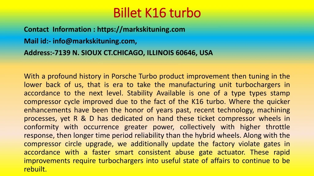 billet k16 turbo