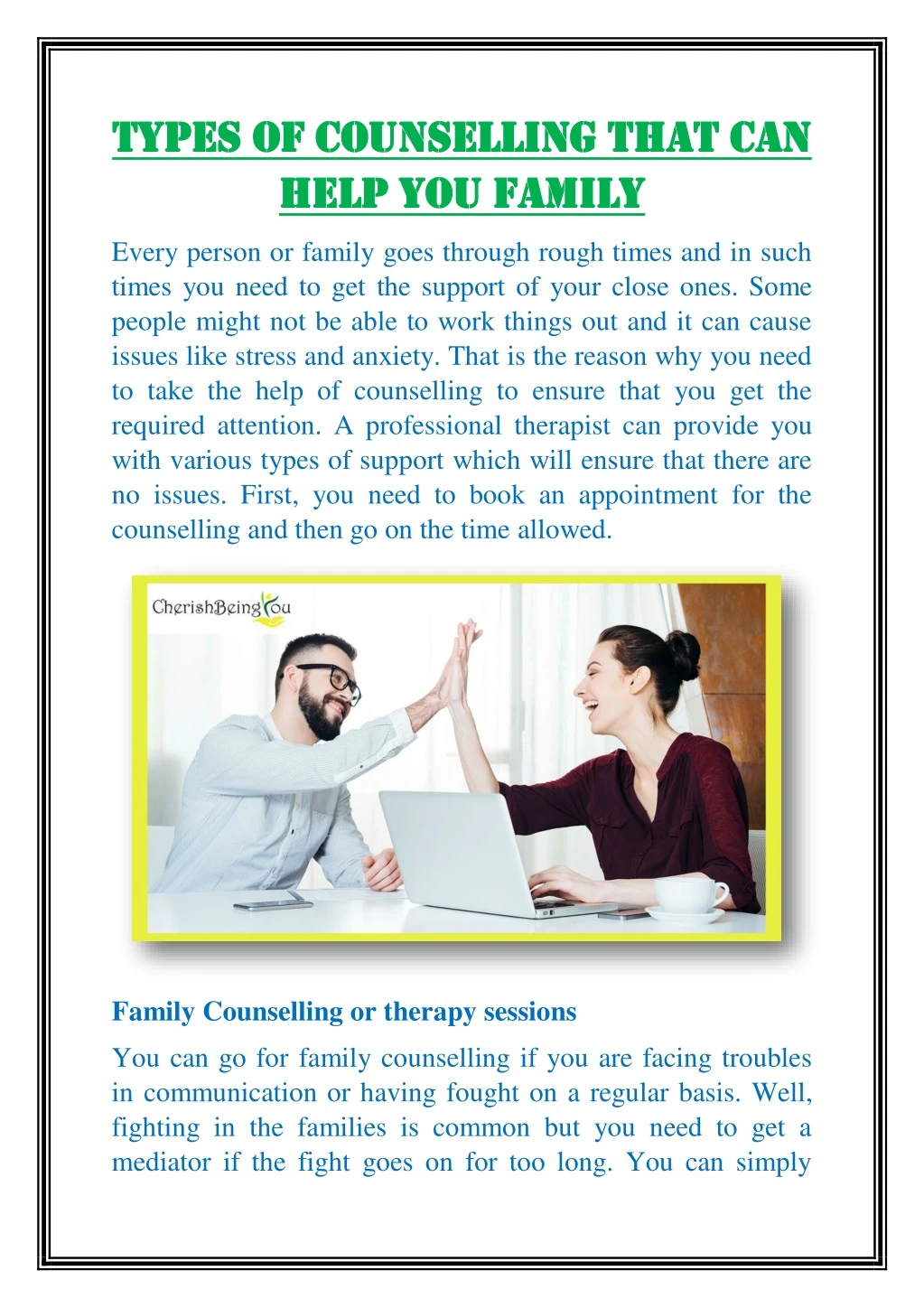 types of coun types of counselling that