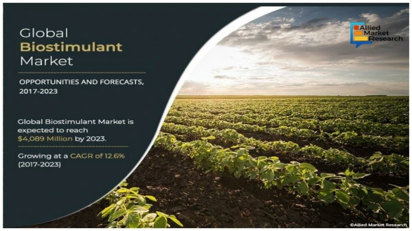 biostimulant market - Industry Forecast, 2023
