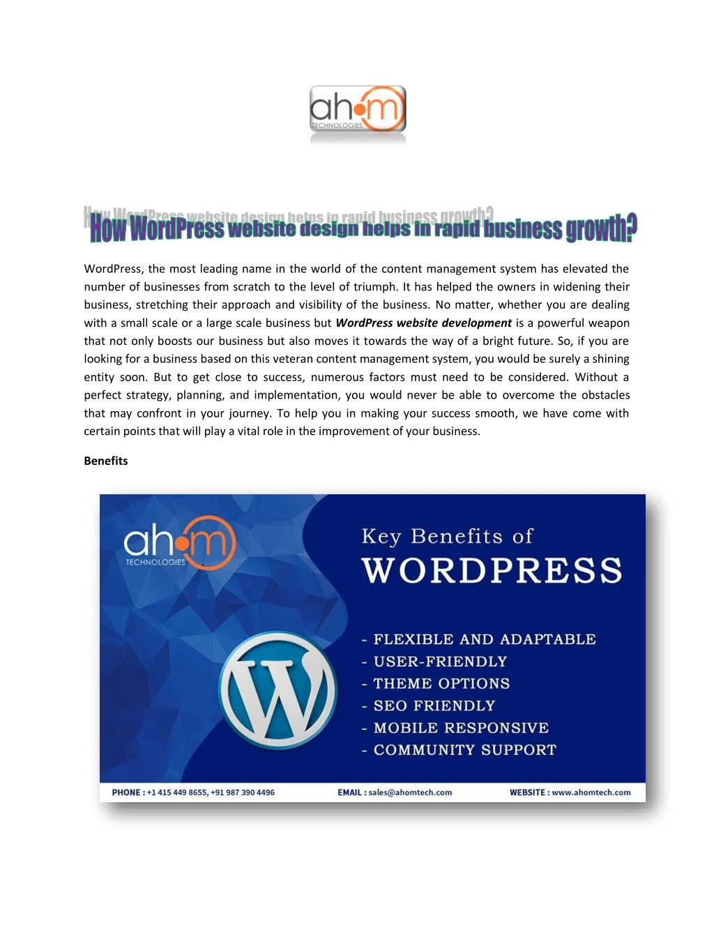 wordpress the most leading name in the world