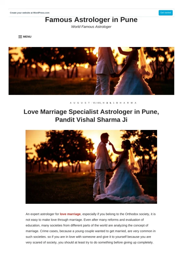 By God Grace till today Love Marriage Specialist in Pune make many family lives happy