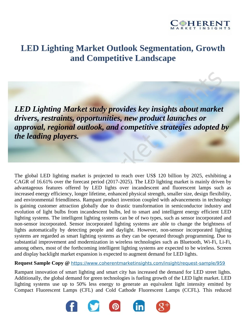 led lighting market outlook segmentation growth