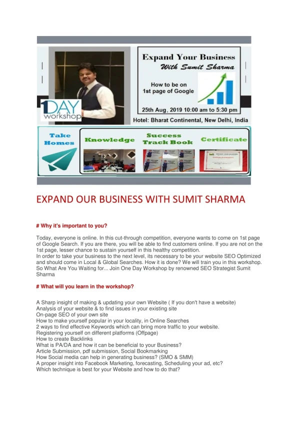 EXPAND OUR BUSINESS WITH SUMIT SHARMA