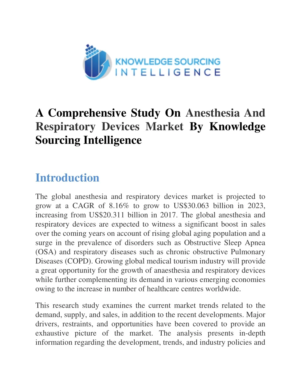 a comprehensive study on anesthesia