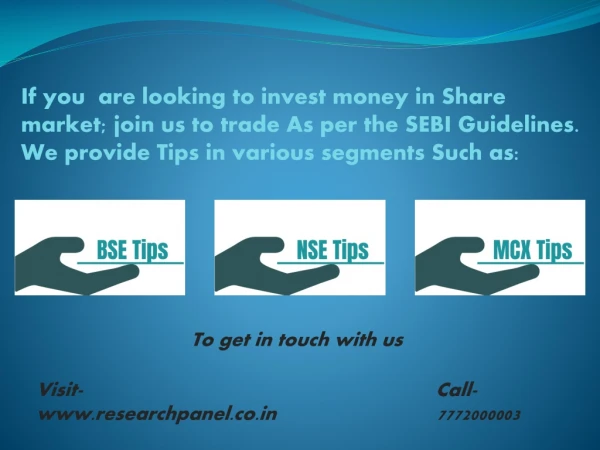 Stock Market Tips